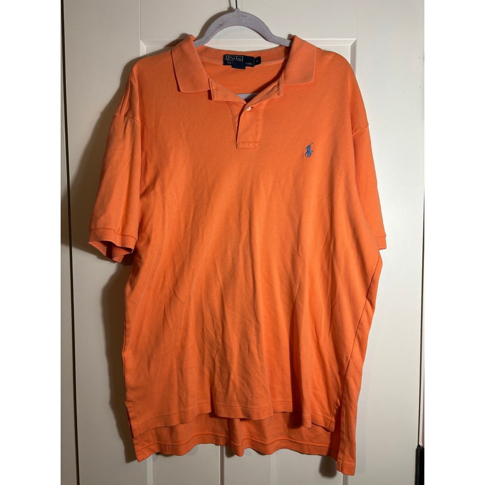 Polo by Ralph Lauren Orange Polo Size L 100%‎ Cotton